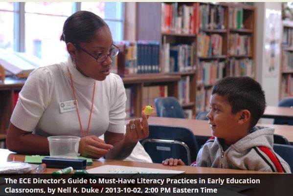 Nell Duke: Must Have Literacy Practices